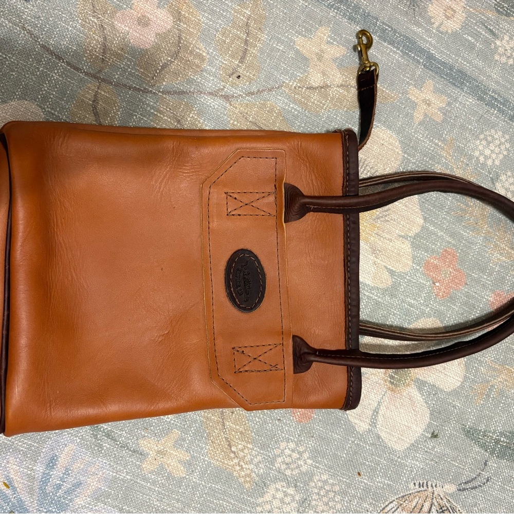 Tan Leather Tote Bag